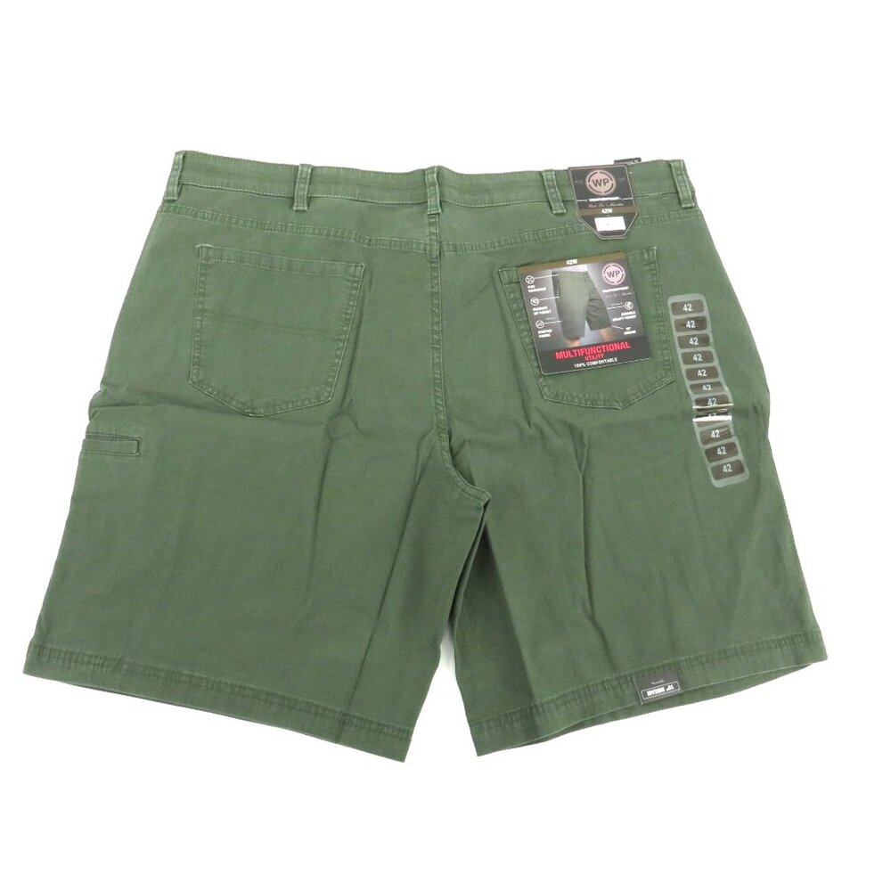 Weatherproof Mens Utility Shorts 42 Ivy Green Stretch Fabric NWT